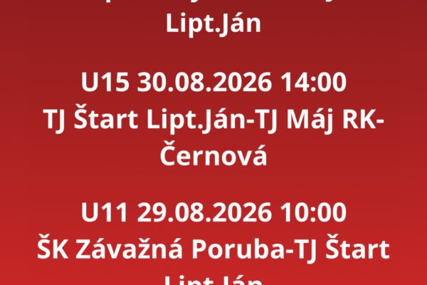 Program mládeže na tento víkend
