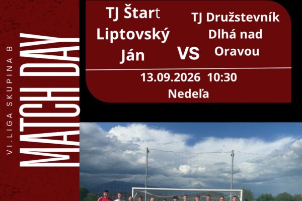 Naše A-mužstvo v nedeľu privíta doma TJ Družstevník Dlhá…